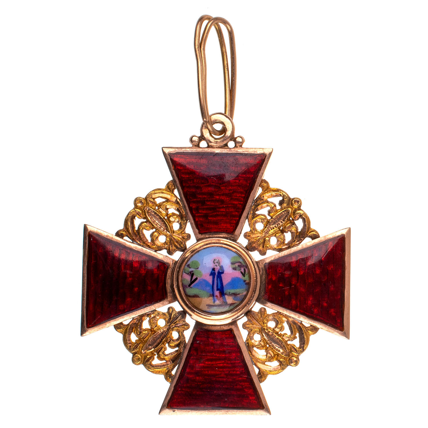 Знак ордена Св. Анны 3 ст, 1874 - 1882 гг. Капитульный. Золото.