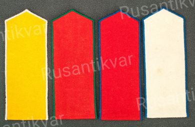 Проектные образцы погон воспитанников Суворовских военных училищ образца 1942-43 гг.