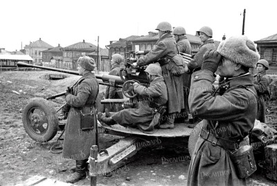 Фото 8. 37-мм орудие 290-й стрелковой дивизии РККА на позиции в Щёкино 29.10.1941 Олег Кнорринг.jpg