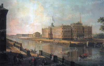 Федор Алексеев. Вид на Михайловский замок со стороны Фонтанки.jpg