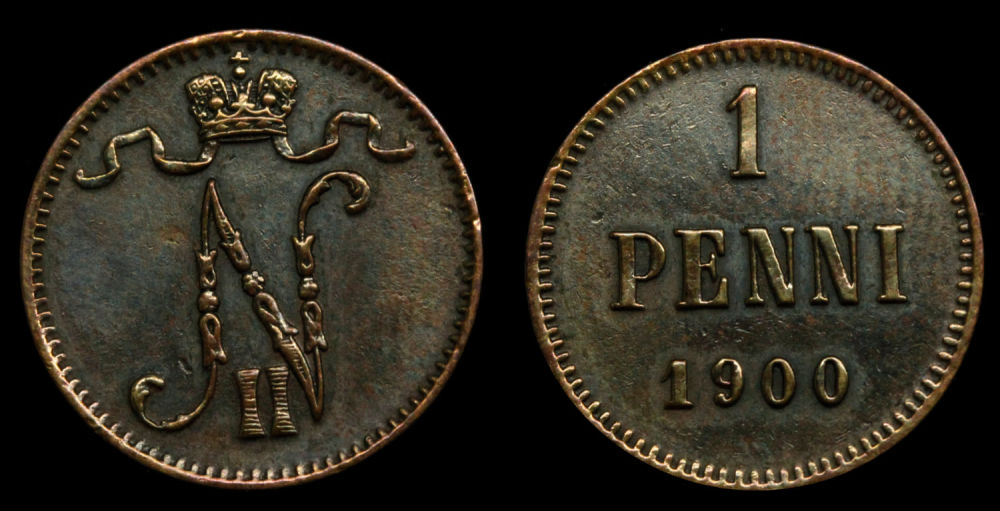 1 пенни 1900 год