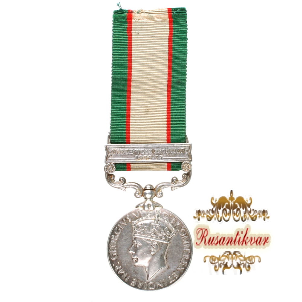 Англия. Медаль "За службу в Индии 1937-1939гг" с портретом короля Георга VI.