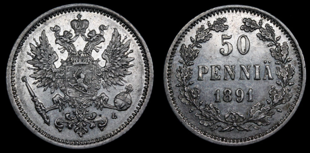 50 пенни 1891 год