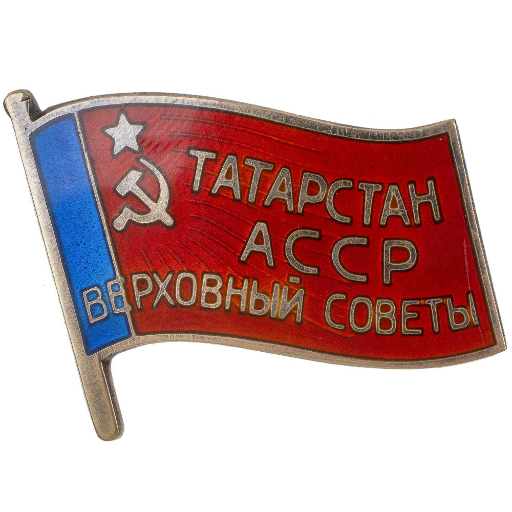 Знак "Депутат Верховного Совета Татарской АССР", VI - й (1963 г) созыв, № 77. АРТИКУЛ П14-3