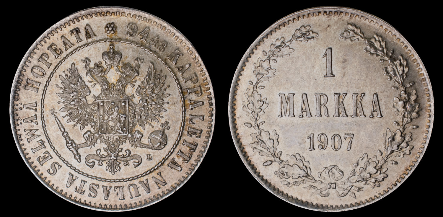 1 марка 1907 год "L"