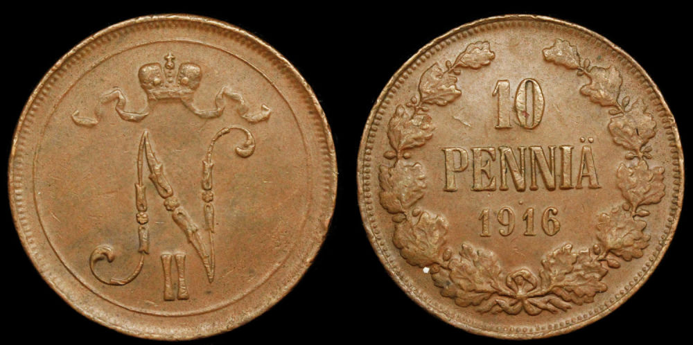 10 пенни 1916 год