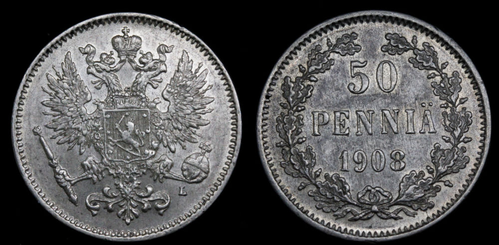 50 пенни 1908 год