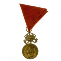 Болгария. Медаль "За Заслуги" с короной. Бронза.