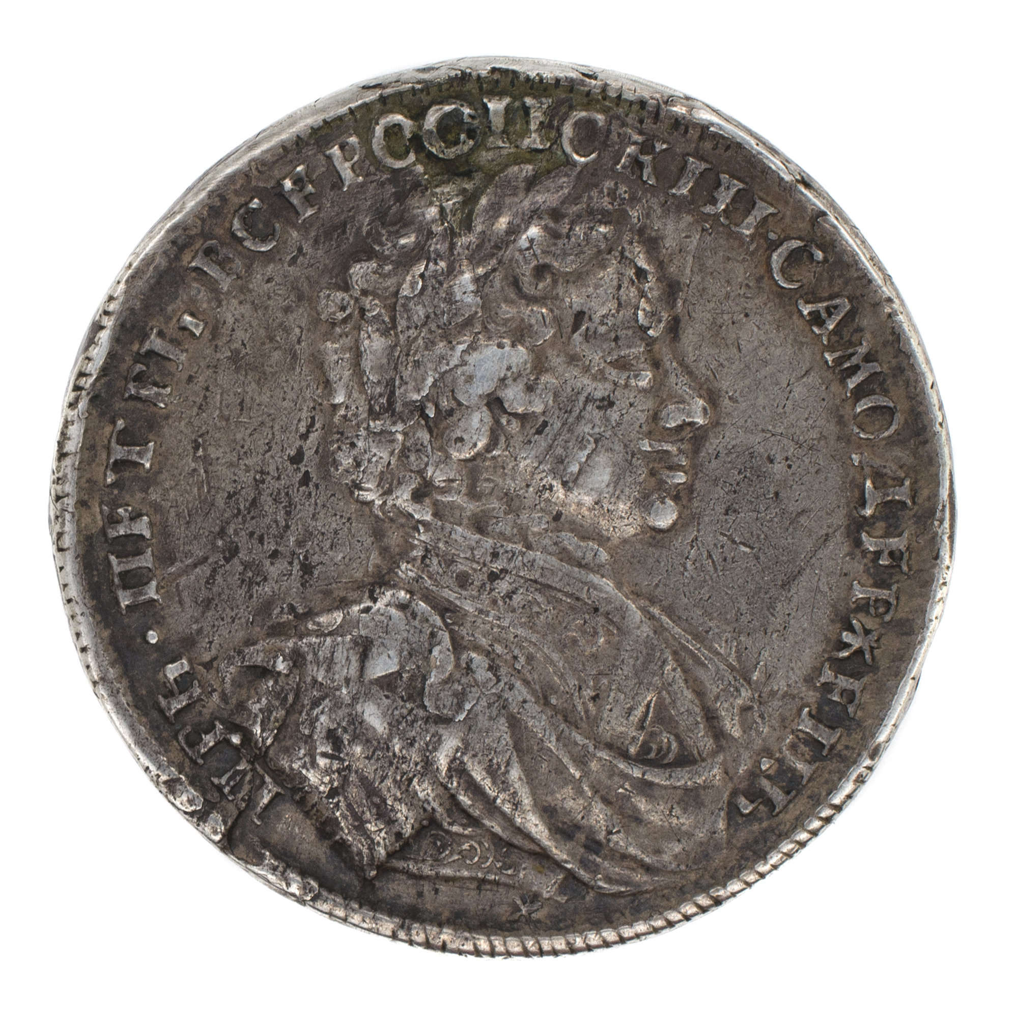 Наградная солдатская медаль за сражение при Полтаве, 27 июня 1709 г. 