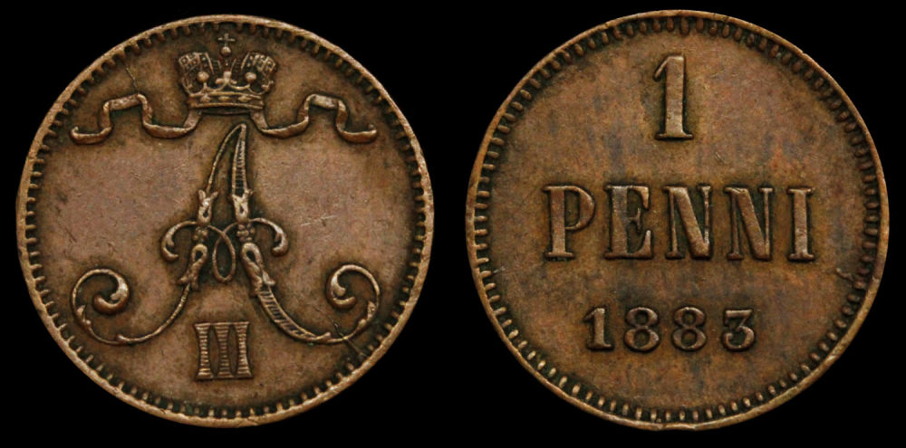 1 пенни 1883 год