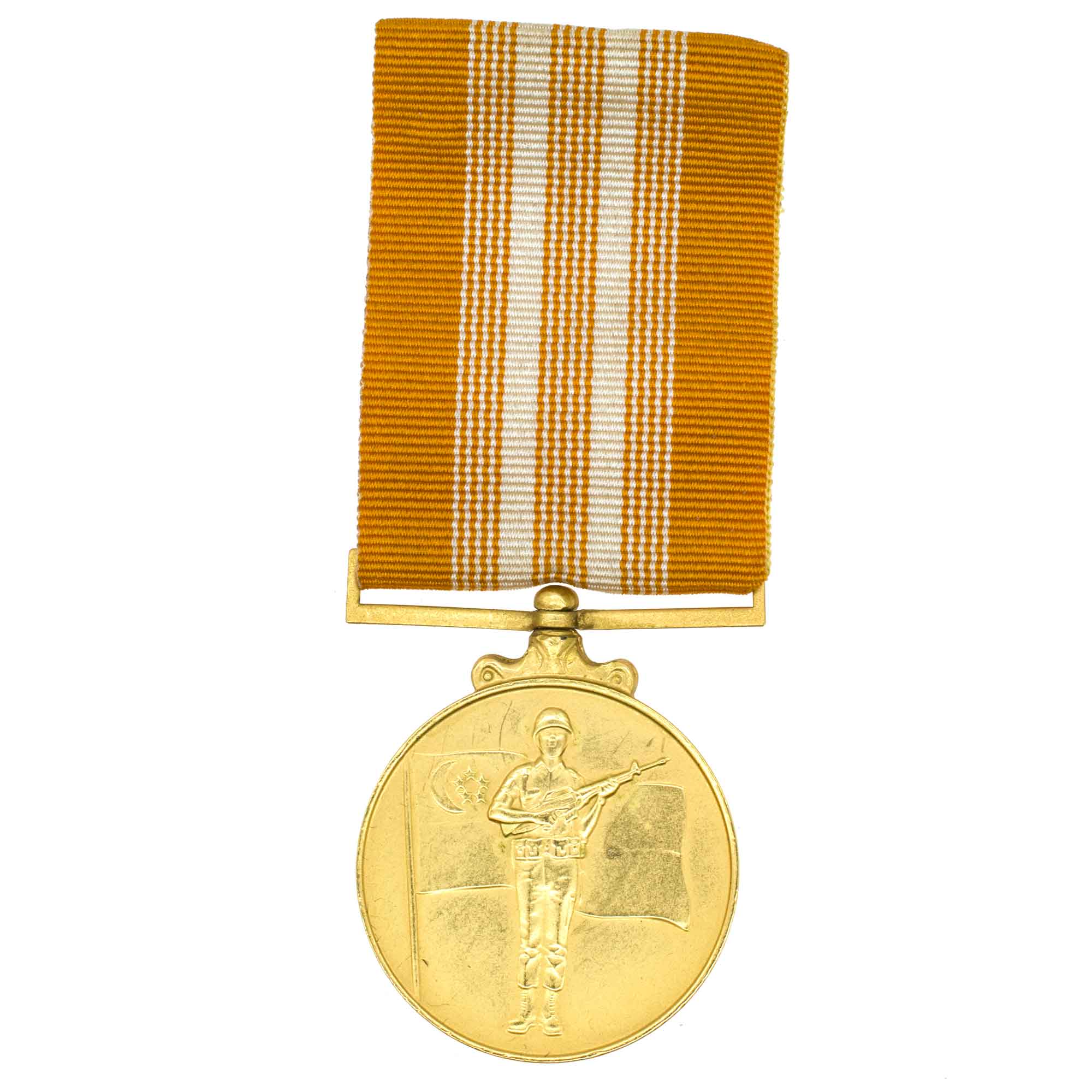 Сингапур (Республика Сингапур, 1965 - 2025 гг). Медаль "За 5 лет безупречной службы" в наградном футляре.