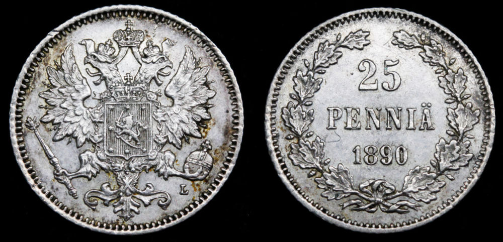 25 пенни 1890 год