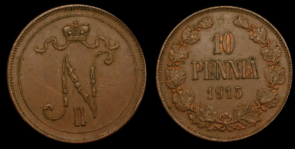 10 пенни 1915 год
