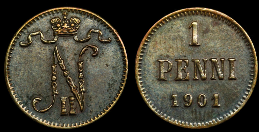 1 пенни 1901 год