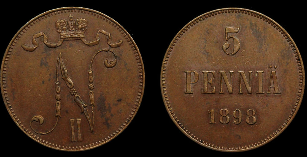 5 пенни 1898 год