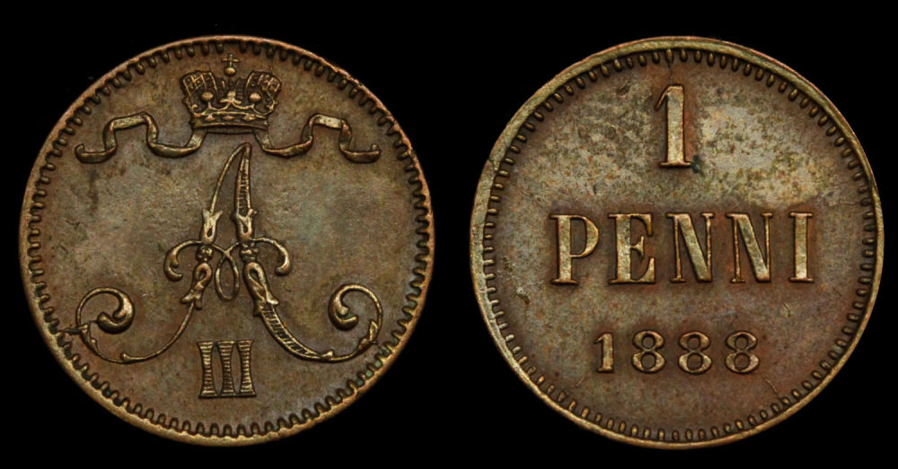1 пенни 1888 год