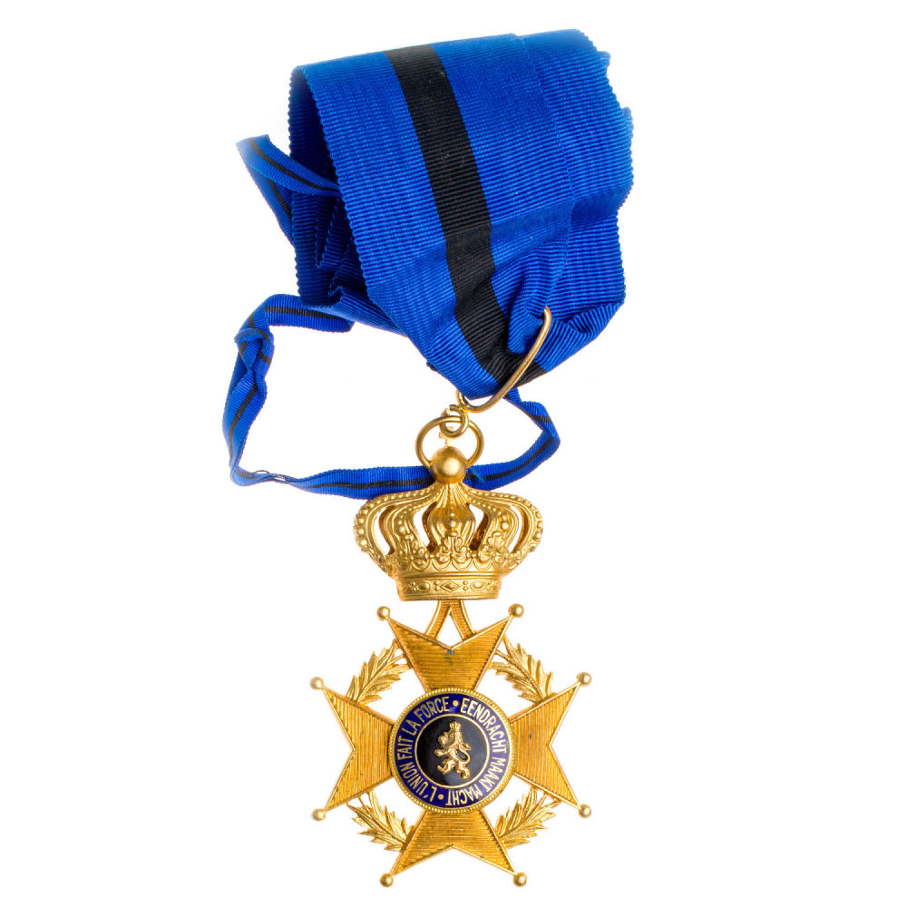 Бельгия (Королевство). Орден "Леопольда II", 3 степени - Командор, шейный, 3 тип (официальное название "Ordre de Léopold II, Commander").
