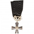 Финляндия (Республика Финляндия 1917 - 2021 гг). Крест Ордена "Креста Свободы" 4 степень с мечами, на траурной ленте.