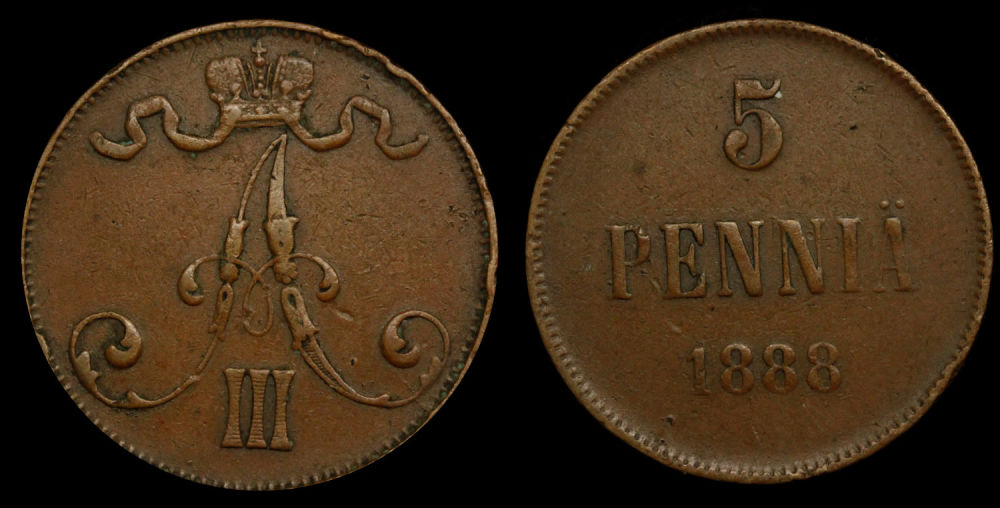 5 пенни 1888 год
