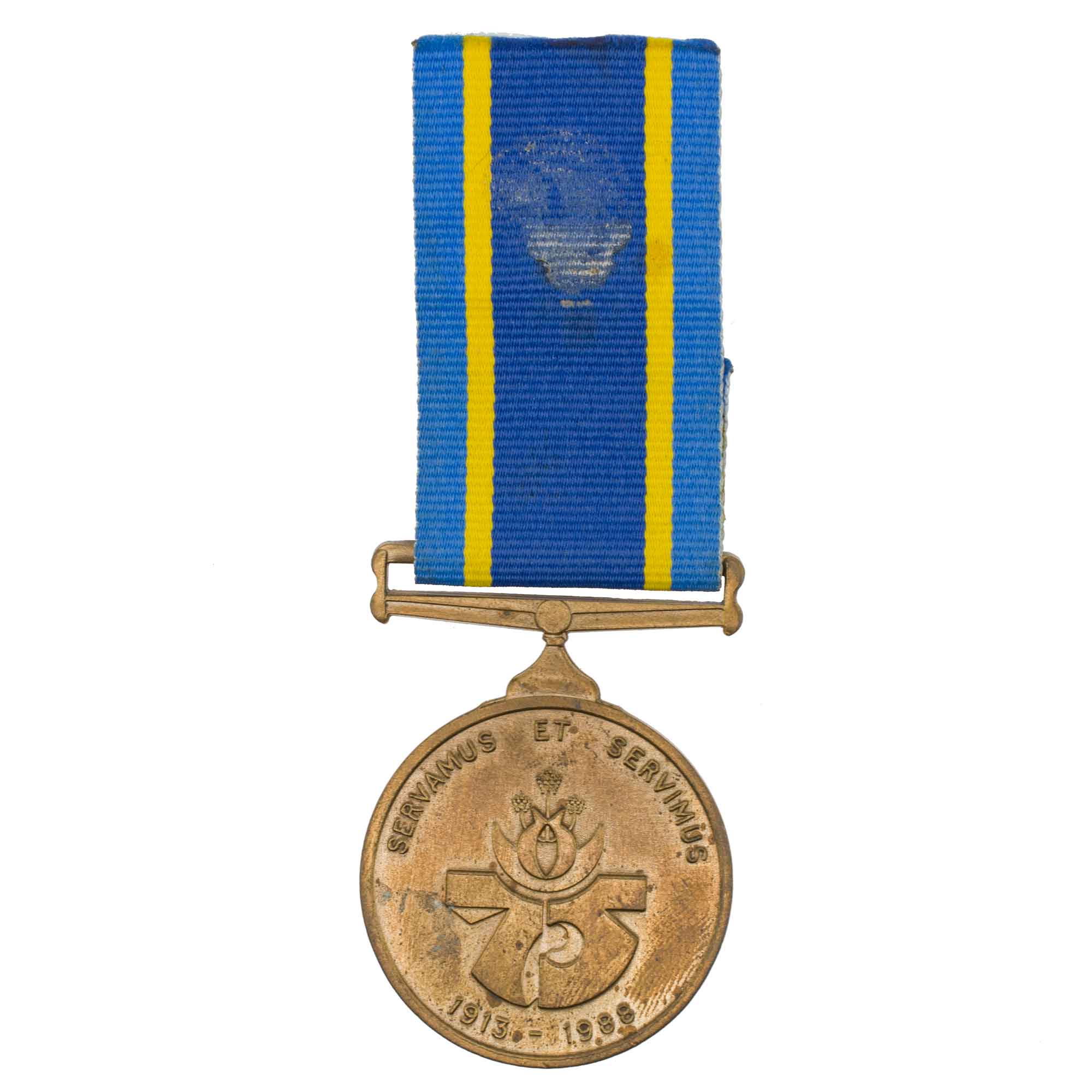 ЮАР. Медаль "В память 75 годовщины полиции. 1913 - 1988 гг". № 292136NCR.