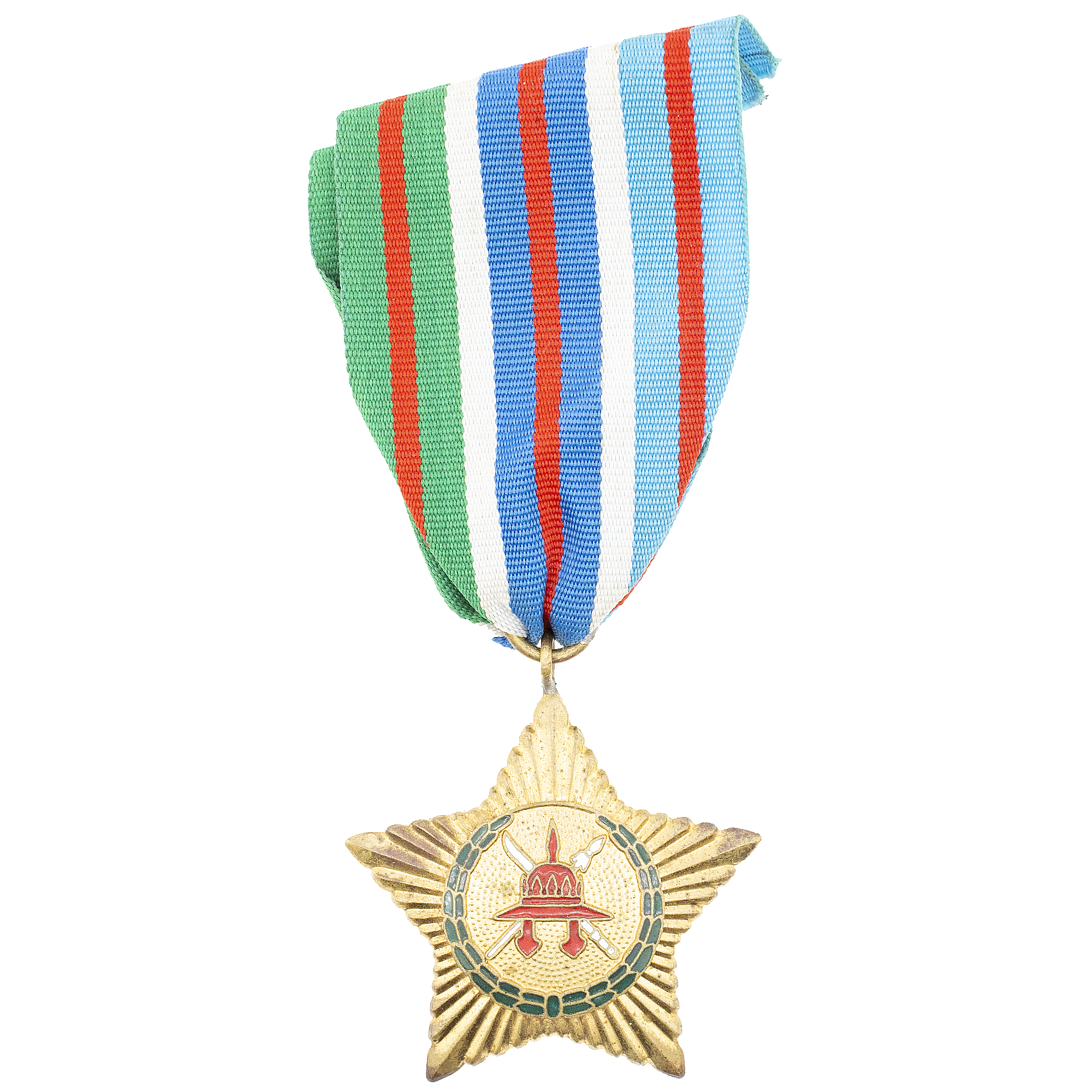 Бирма (Республика Союз Мьянма, 1989 - 2025 гг.). Медаль "За победу над внешним врагом". ( бирм.- ျပည္ပရန္ႏွိမ္တံဆိပ္) .