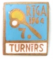 Знак "Турнир по тенису г.Рига 1964 год"