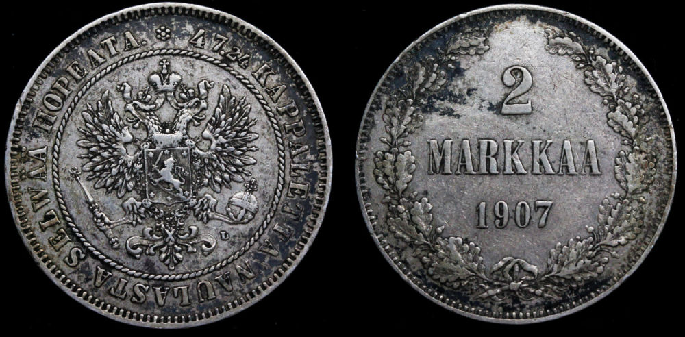 2 марки 1907 год