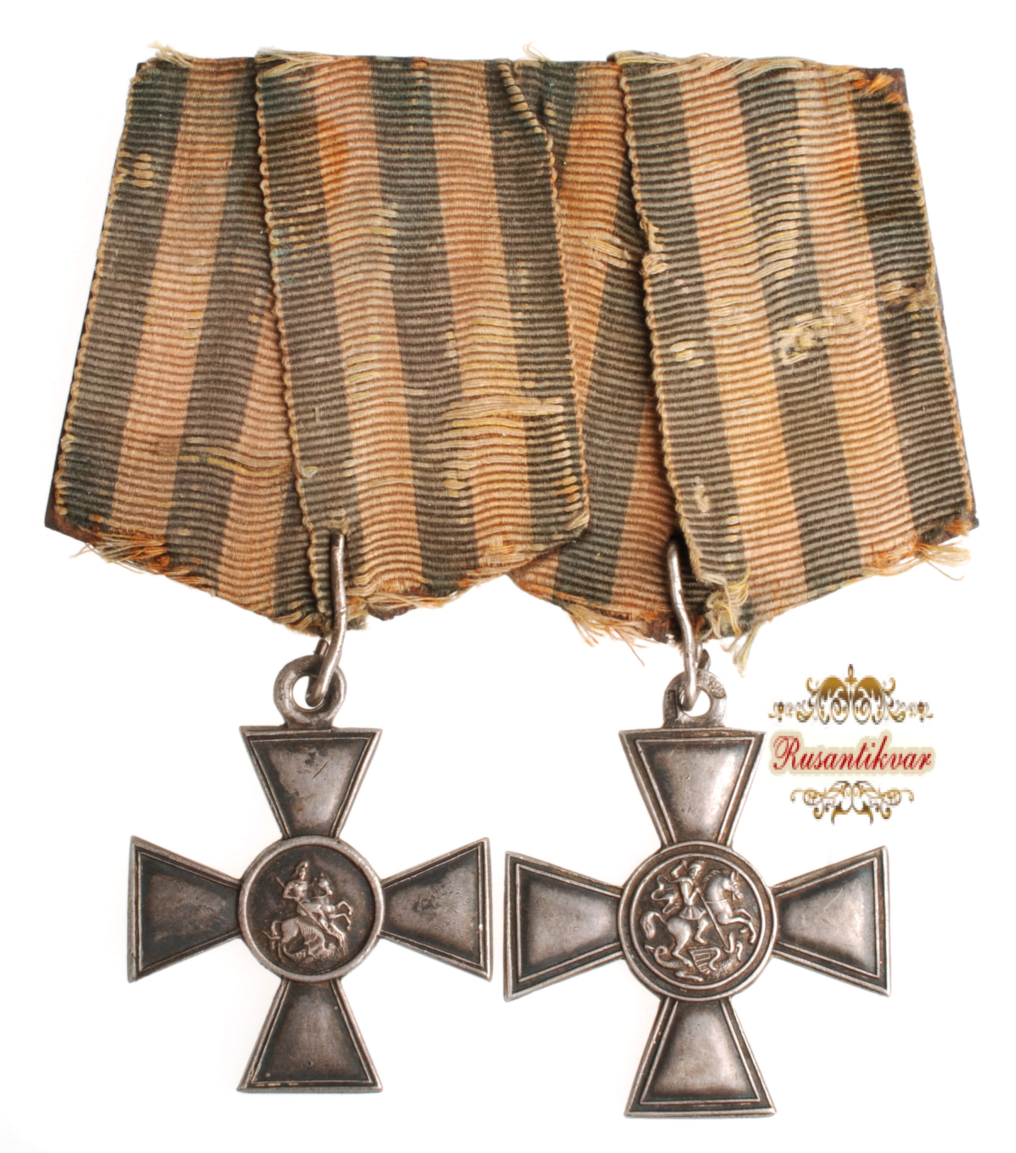 	Колодка Георгиевский крест 4 степени №486.060 и Георгиевский крест 3 степени №131.794