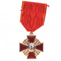 Знак ордена Святой Анны 3 ст на ленте, 1899 - 1904 гг. Золото 56". Кейбель (IK). 