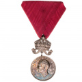 Болгария. Медаль "За Заслуги" 2 степени с портретом Царя Бориса III (1918 - 1943 гг) с короной. 