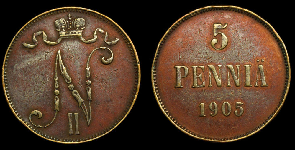 5 пенни 1905 год