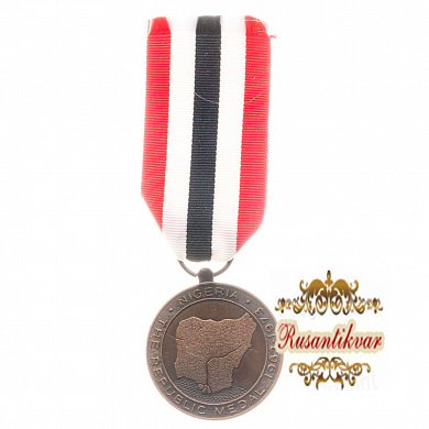 Нигерия. Юбилейная медаль в память 10-й годовщины независимости Федеративная Республики Нигерии .