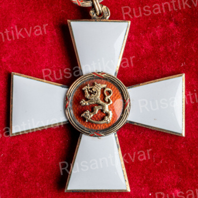 Финляндия. Крест Ордена Льва рыцарского класса (3 класс в степени иерархии Ордена Льва) без мечей. В коробке.