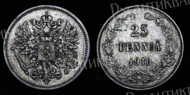 25 пенни 1910 год "L"