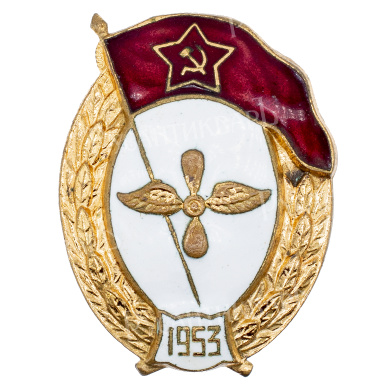Знак об окончании среднего Авиационного училища, 1953 год. АРТИКУЛ АП