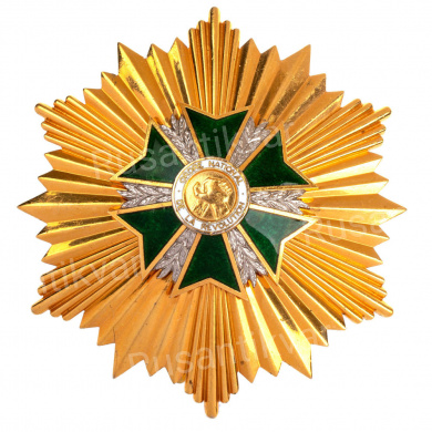 Руанда (Руандийская Республика, 1962 - 1991 гг. Республика Руанда, 1991 - 2025 гг). Звезда Ордена "Революции", 1 степень. Кавалер Большого Креста.