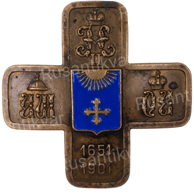 Знак 12 - го гусарского Ахтырского Е. И. В. Великой Княгини Ольги Александровны полка (для нижних чинов).