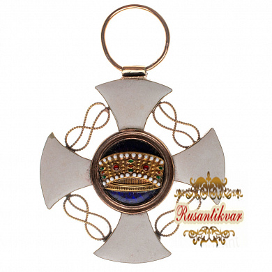 Италия . Знак Ордена (Крест Рупперта) "Короны Италии" 5 степень  с оригинальным футляром.