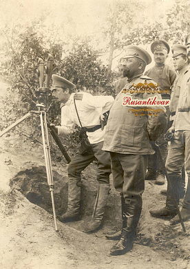 Комплект из 5 фотографий офицеров штаба 105 пехотной дивизии. Июль 1915г. 