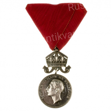 Болгария. Медаль "За Заслуги" с короной 2 степени.  