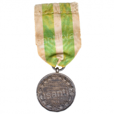 Италия . Медаль "В память землетрясения в Калабрии и на Сицилии 28 декабря 1908 года".