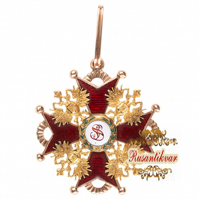 Знак ордена Св. Станислава 2 - й степени, 1882 - 1898 - гг. Золото. Капитульный.