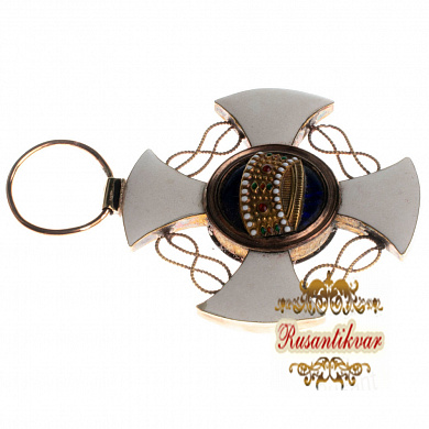 Италия . Знак Ордена (Крест Рупперта) "Короны Италии" 5 степень  с оригинальным футляром.