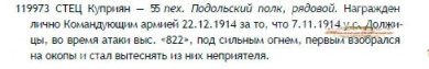 Георгиевский крест 4 ст. №119.973