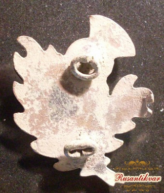 латунное изображение цветка чертополоха с петлиц нижних чинов одного из Шотландских полков, Великобритания. 