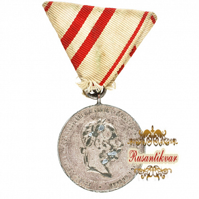 Австро-Венгрия. Медаль "В память 25-летия восхождения императора Франца Иосифа I (1848-1916 гг.) на Австро-Венгерский престол."