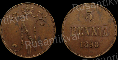 5 пенни 1898 год