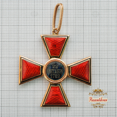 Орден Равноапостольного князя Владимира без мечей 3 степени, капитульный (золото)