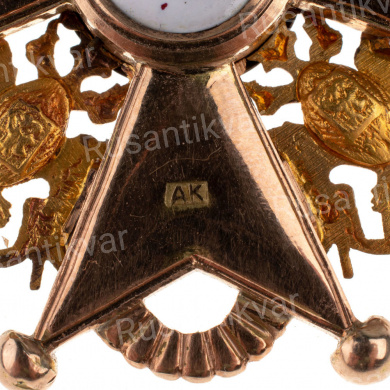 Знак ордена Св. Станислава 2 - й степени, 1882 - 1898 - гг. Золото. Капитульный.