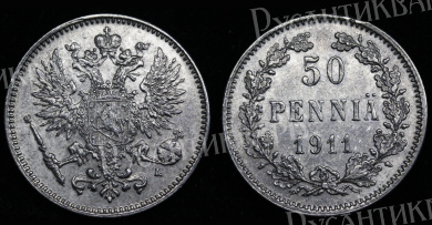 50 пенни 1911 год "L"